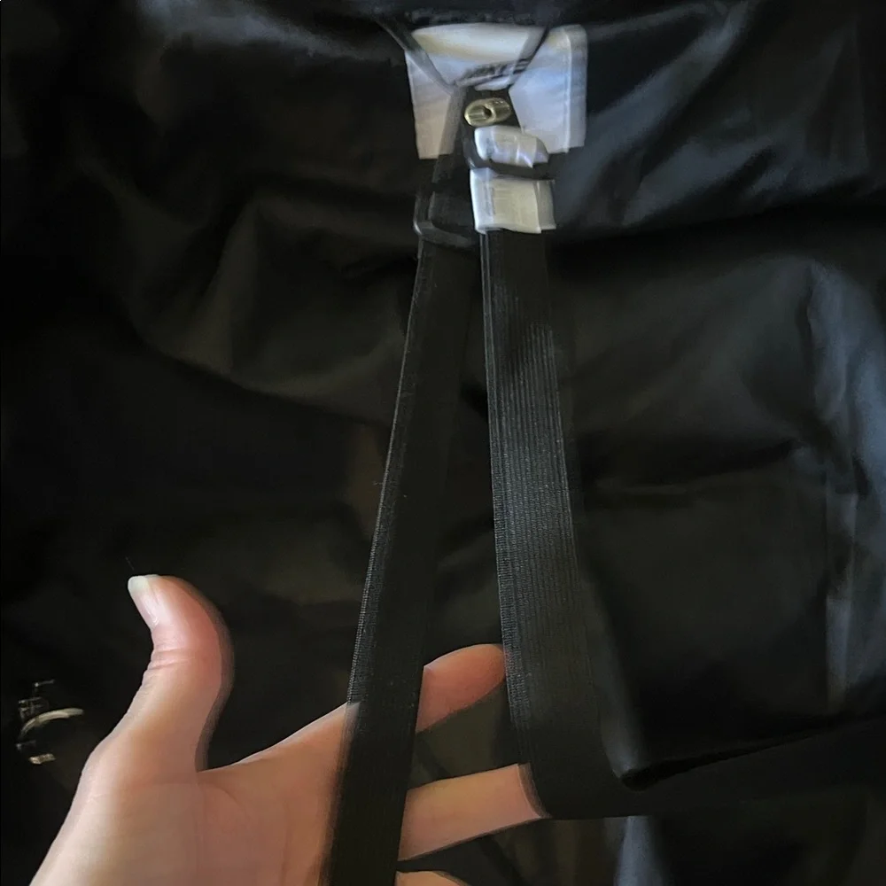 Nike Shiny Black Long Puffer Coat - Picture 3 of 9